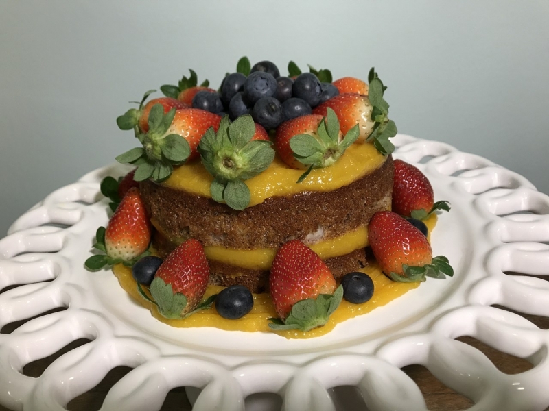 Naked Cake sem Lactose Jardins - Naked Cake com Frutas