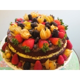 naked cake com frutas Bela Vista